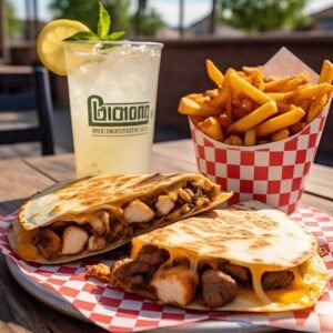 2 QUESADILLAS WITH FRIES & DRINKS