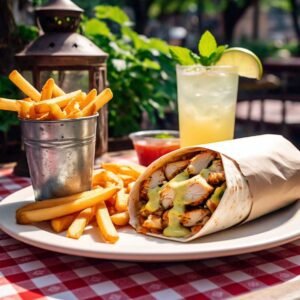 CLASSIC CHICKEN ROTI WRAP WITH FRIES & DRINK