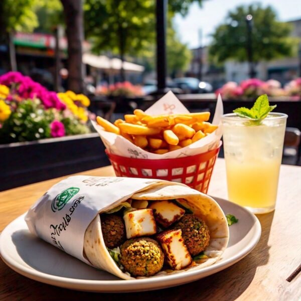 ORIGINAL FALAFEL & HALLOUMI WRAP WITH FRIES & DRINK