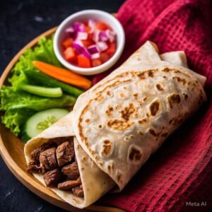 Juicy Beef Roti Wrap